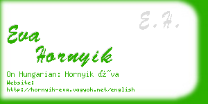 eva hornyik business card